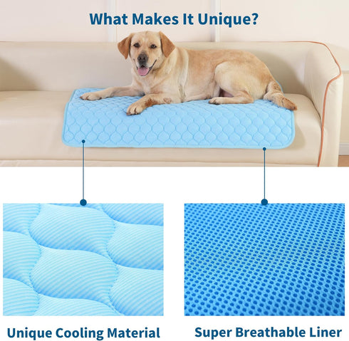 MARUNDA Dog Cooling Mat, Breathable Washable Cooling Pad for Dog, Portable Pet Cooling Mat for Outdoor, Provide Comfortable and Cooling Mat in Sum...