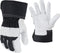 AWP Enhanced Comfort Work Gloves with Goatskin Leather Palms for Men and Women, Made with Genuine Cowhide Leather,X- Large, Black and White...