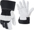 AWP Enhanced Comfort Work Gloves with Goatskin Leather Palms for Men and Women, Made with Genuine Cowhide Leather,X- Large, Black and White...