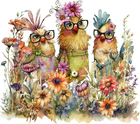 Meothan Hen Diamond Painting Kits for Adults 5D DIY Chicken Diamond Art Kits for Beginners Round Full Drill Diamond Painting for Home Wall Decorat...