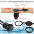 QIANRENON USB3.0 & 3.5mm Audio Threaded Fixed Embedded Car Waterproof Cable 5Gbps TRS 3.5mm & USB3.0 Dashboard Panel Mount Extension Cable, LED Li...
