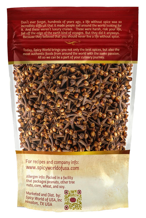 Whole Cloves 3.5 Oz Bag - Great for Foods, Tea, Pomander Balls, and even Potpourri - by Spicy World...
