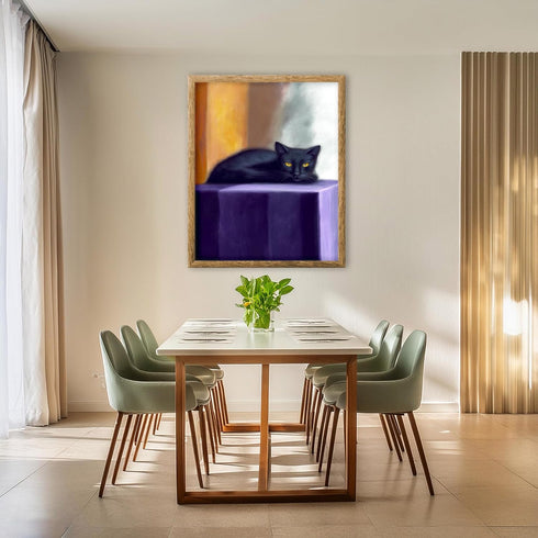 Posterizer 1 pcs-beautiful cat-kitty in the house art 1-Art for Animal Lovers Gift for Men Women Entrepreneur Teens Decor for Home & Office- unf...
