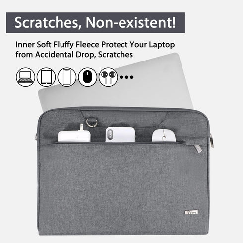 V Voova Laptop Bag 13-14 inch with Shoulder Strap & Handle, Waterproof Laptop Case Sleeve Compatible with 13-14” MacBook Air/MacBook Pro, Slim Bri...