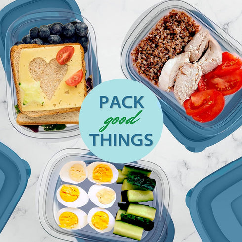 5PCS Small Food Storage Containers,Freezer Microwave safe,Food Container Sets,BPA Free Plastic Meal Prep Containers & Kitchen Set,Lunch Containers...
