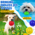 Light Up Squeaky Dog Balls: Led Dog Balls for Aggressive Chewers Puppy Chew Toys for Teething - Spikey Dog Balls for Small, Medium, Large Dogs...