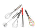 Flat Whisk Silicone Handle Non Slip 10" - 5 Wires Whisk with 10 Heads for Kitchen Cooking by Jell-Cell (Grey)...