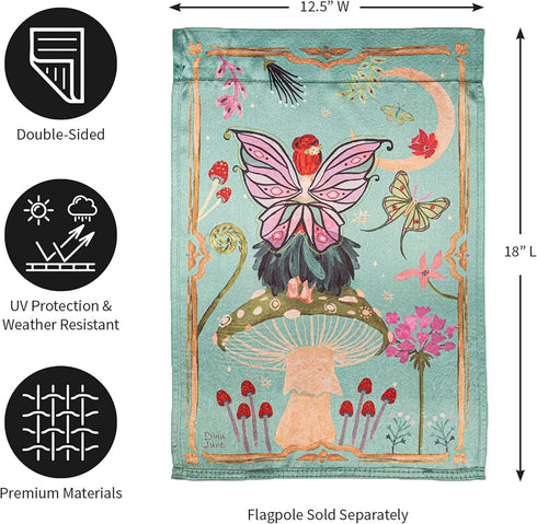 Evergreen Flag Fairy Wonderland Reversible Spring Garden Flags 12x18 double sided | Small Garden Flags For Outside | Welcome Spring Flag Décor for...