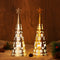 Juegoal 11.6 Inch Lighted Christmas Table Decorations with Star, Cone Shaped 10 LED Lights Battery Operated, Indoor Xmas Holiday Wedding Party Tab...