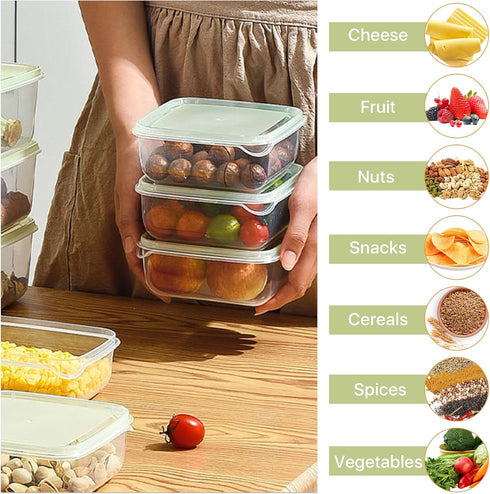 4 Pcs Cheese Container For Refrigerator, Plastic Cheese Slice Holder with Lids, Sliced Cheese Keeper For Fridge, Airtight Cheese Box for Refrigera...