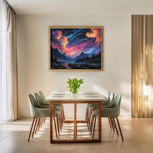 Posterizer 1 pcs- mountains, trees, night sky landscape nature 2-Landscape & Nature Art-Floral Botanical Art- Decor for Home & Office- unframed wa...