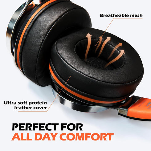 Kids Headphones, Headphones Wired with Microphone and Volume Control Folding Stereo Corded On-Ear 3.5mm Headset for Boys Girl Cellphones Tablets C...