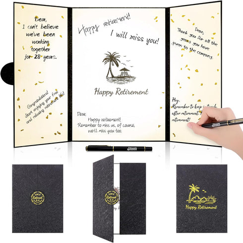 Retirement Party Decorations, Happy Retirement Guest Book Alternative with Retirement Pen, Retirement Gifts for Women Men, Farewell Party Supplies...