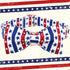 Elegant little tail Independence Day Dog Collar, American Flag Bowtie Dog Collars 4th of July American Pet Gift Adjustable Soft Puppy Collar for L...