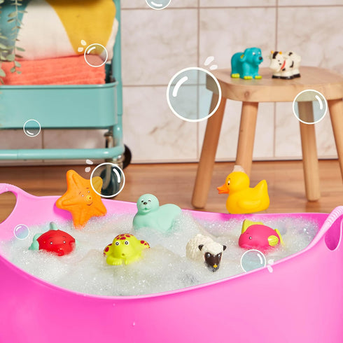 B. toys- Animal Bath Squirts- Water Play- 9 Water Squirts – Baby Bath Toys -Tub Toys For Babies – 10 Months +...