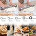 Adjustable Rolling Pin with Thickness Rings for Baking -Non Stick Stainless Steel Dough Roller Pin with Bands for Cookie,Wood,Wooden and Bread (Gr...