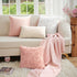MIULEE 3D Decorative Romantic Valentines Stereo Chiffon Rose Flower Throw Pillow Cover Solid Pillowcase for Girl Women Wedding Sofa Bedroom Car Sp...