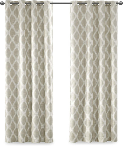 Sun Smart Blakesly Blackout Curtains Patio Window, Ikat Print, Grommet Top Living Room Decor, Living Room Decor, Thermal Insulated Light Blocking ...