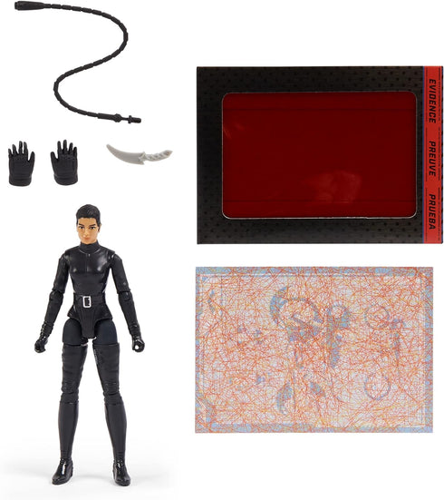 DC Comics BATMAN , 10cm Selina Kyle Action Figure with 3 Accessories and Mystery Card, The Movie Collectible Kids Toys for Boys and Girls Ages 3 a...