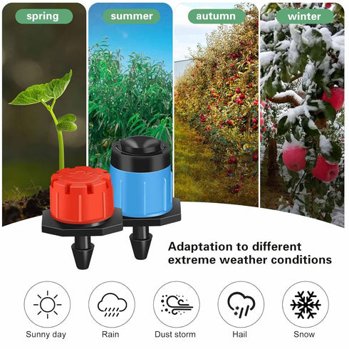 Drip irrigation emitters, 150+30Pcs/set drip irrigation parts for garden watering system, Adjustable nozzle drip irrigation spray nozzle? Used in ...