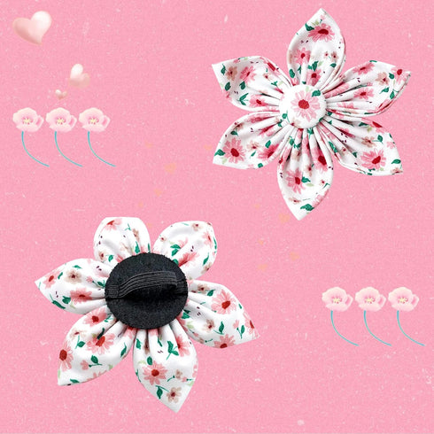 Dog Collar - Pink Dog Collar with Flower for Dogs Flowers Adjustable Dog Collar Girl Pet Gift Dog Collar for Medium Small Large Dogs...