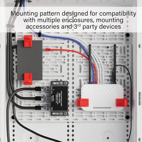 Legrand - OnQ Universal Mounting Plate 10 Inch, Secure Devices in Structured Media Enclosure Mounting Plate, Mounting Plate with 2 Rachet Clamps, ...