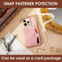 M-Plateau Slim Leather Wallet Phone Case, Adhesive Card Holder Compatible with Most Smartphones (Pink)...