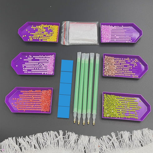 36PCS Diamond art Accessories Tools Kits Diamond Trays Diamond Painting Accessories for Adults to Make Diamond Art Storage Supplies Craft Glue Zip...