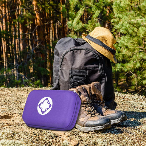 Car-Home Survival First-Aid Kit Emergency-Kit - Purple 273Piece Equipment Travel Supplies First Aid Set Home Essentials Camping Hiking YIDERBO...