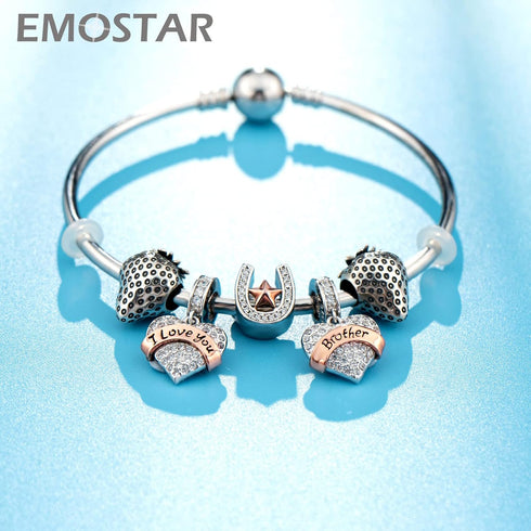 Family Charms, 925 Sterling Silver Mother Father Daughter Son Sister Brother Godmother Goddaughter Nana Grandpa Nephew Husband Wife Aunt Uncle Bes...