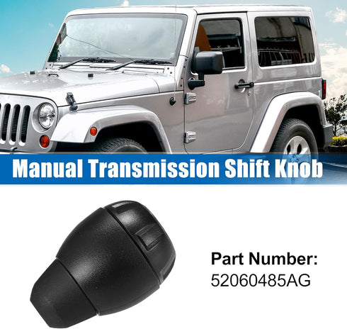 uxcell 1 Set 6 Speed Manual Transmission Shift Knob with Insert for Jeep Wrangler 2007-2013 No.52060485AG...