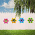4PCS Metal Flowers Outdoor Wall Decor, 6 Inch Metal Garden Wall Art Decorative, Metal Flower Outdoor Wall Sculptures Hanging Indoor Outdoor Home, ...