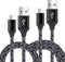 Short Micro USB Cable 2-Pack, 1.6+3FT Phone Charger Power Cords Android Fast Charging Cables Compatible with Samsung Galaxy J7 S6 S7 Edge J3,Note ...