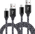 Short Micro USB Cable 2-Pack, 1.6+3FT Phone Charger Power Cords Android Fast Charging Cables Compatible with Samsung Galaxy J7 S6 S7 Edge J3,Note ...