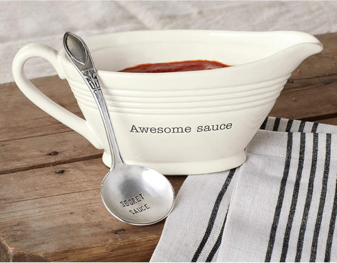 Mud Pie Circa Gravy Boat Sets (Awesome Sauce Set)...