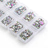 4200 Pieces Flat Back AB Rhinestones for Craft, Round Crystal Gems Stickers for Clothes, 1.5 mm - 4.8 mm, 6 Sizes...
