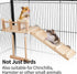 Bird Perches Platform Swing with Climbing Ladder, Parakeet Cage Accessories Wooden Playing Gyms Exercise Sturdy for Small Birds...