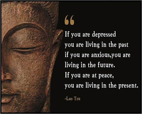 Posterizer 1 pcs-You Are Living in The Past-Lao Tzu-Spiritual-Quotes and Poems-Motivational & Inspirational Art-Decor for Home & Office- UNFRAMED ...