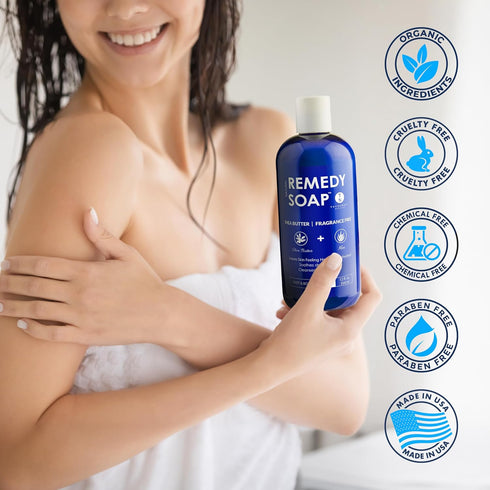 Truremedy Naturals Shea Butter Fragrance-Free Body Wash - Body Wash That Moisturizes - Shea Butter Fragrance-Free Body Wash (1 pk, 12 oz)...