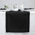 Solino Home Linen Black Table Runner 90 Inches Long - 100% Pure Linen Hemstitch 14 x 90 Inch Table Runner for Dining, Summer, Fall, Halloween - Cl...