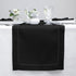 Solino Home Linen Black Table Runner 72 Inches Long - 100% Pure Linen Hemstitch Table Runner 14 x 72 Inch for Dresser, Dining, Summer, Fall, Hallo...