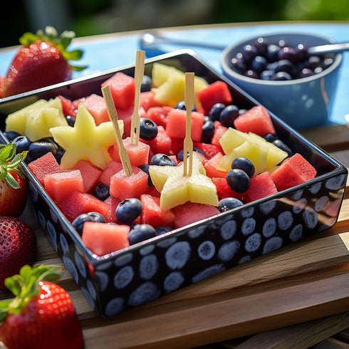 BambooMN Premium 3.5" Bamboo Mini Cocktail Tasting Forks Fruit Picks Party Supplies, 1000 Pieces...