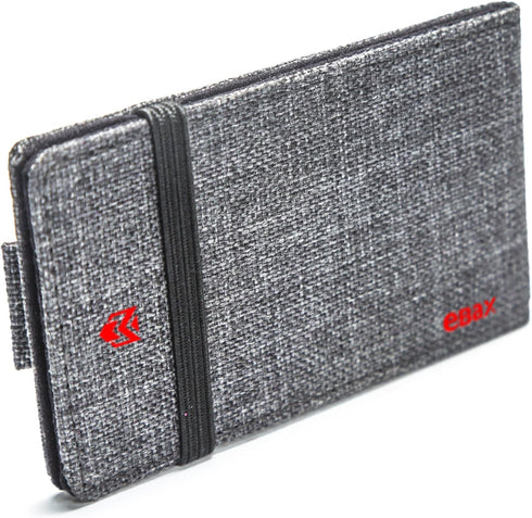 RFID Minimalist Slim Wallet for Men and Women, Holds Up to 12 Cards, Cash, Key Thin and Lightweight Credit Card Holder, Grey Ballistic Nylon...