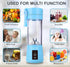 Portable Blender, Mixer, USB Rechargeble, Personal Blender, Handheld Blender, Travel, Gym, Home, Outdoor, Office (Blue)...