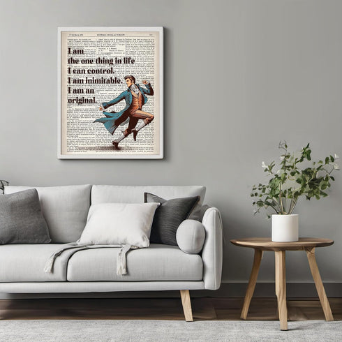 Posterizer 1 pcs-Hamilton musical quotes-I am inimitable-Quotes and Poems-Motivational & Inspirational Art-Gift for Music Fans-Gift for Art Lovers...
