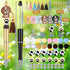 Teling 12 Pcs Beadable Pens Plastic Black Ink Ballpoint Pen with Assorted Spacer Beads Silicone Beads and Tassels and 12 Pcs Lobster Clasps for Of...