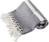 100% Cotton, Soft & Absorbent Decorative Turkish Fouta Towel with Twisted Fringe for Home, Beach, Pool, or Décor, Use As Blanket or Throw - Black ...