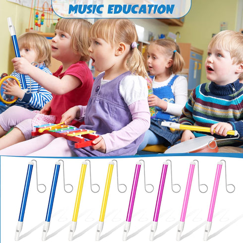 8 Pack Slide Whistle Kids Slide Instrument Plastic Slide Whistle Party Birthday Favors Musical Games Educational Party Welcome Back to School Part...