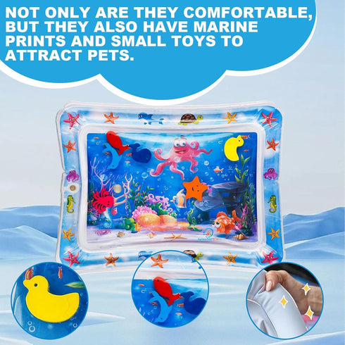 Pet cooling mat, Summer Soft Pet Cooling Inflatable Water Play Mat 20 * 26 inch, Dog Bed Suitable for Small Dogs, Guinea Pigs, Cats, Rabbits Cooli...