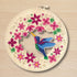 Wood Stitched String Art Kit with Floral Hummingbird in hoop - adult or kids craft - craft kits for teens - string art kit for adults - 3D string ...